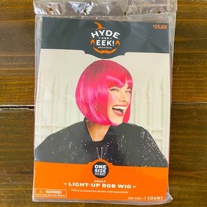 Hot Pink Bob Wig - Lights Up! BRAND NEW IN PACKAGE